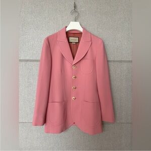Authentic Gucci Blush Pink Women's Suit Jacket size 10
